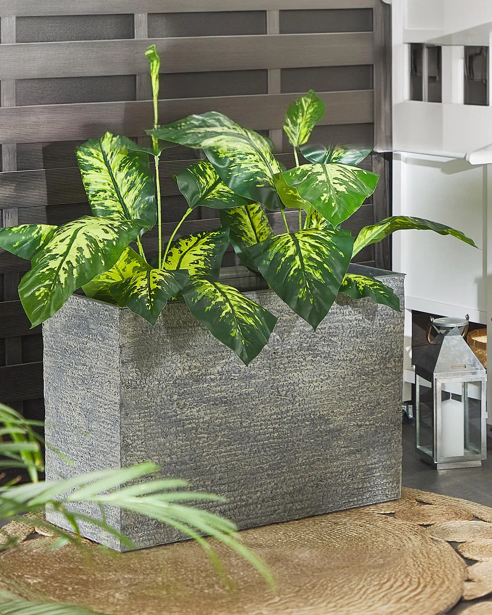 Blumenkübel EDESSA 80 cm Grau