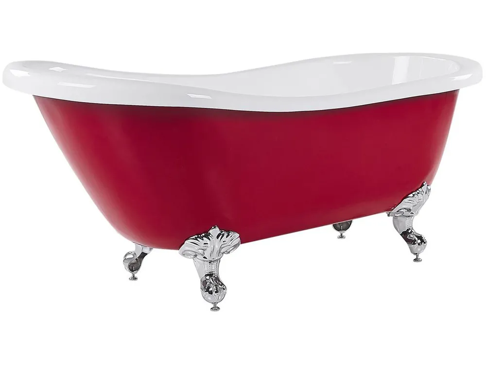 Freistehende Badewanne CAYMAN 153 x 77 cm Rot_817199