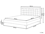 Bed Velvet LIMOUX 180 x 200 cm (EU Super King) Taupe_867210