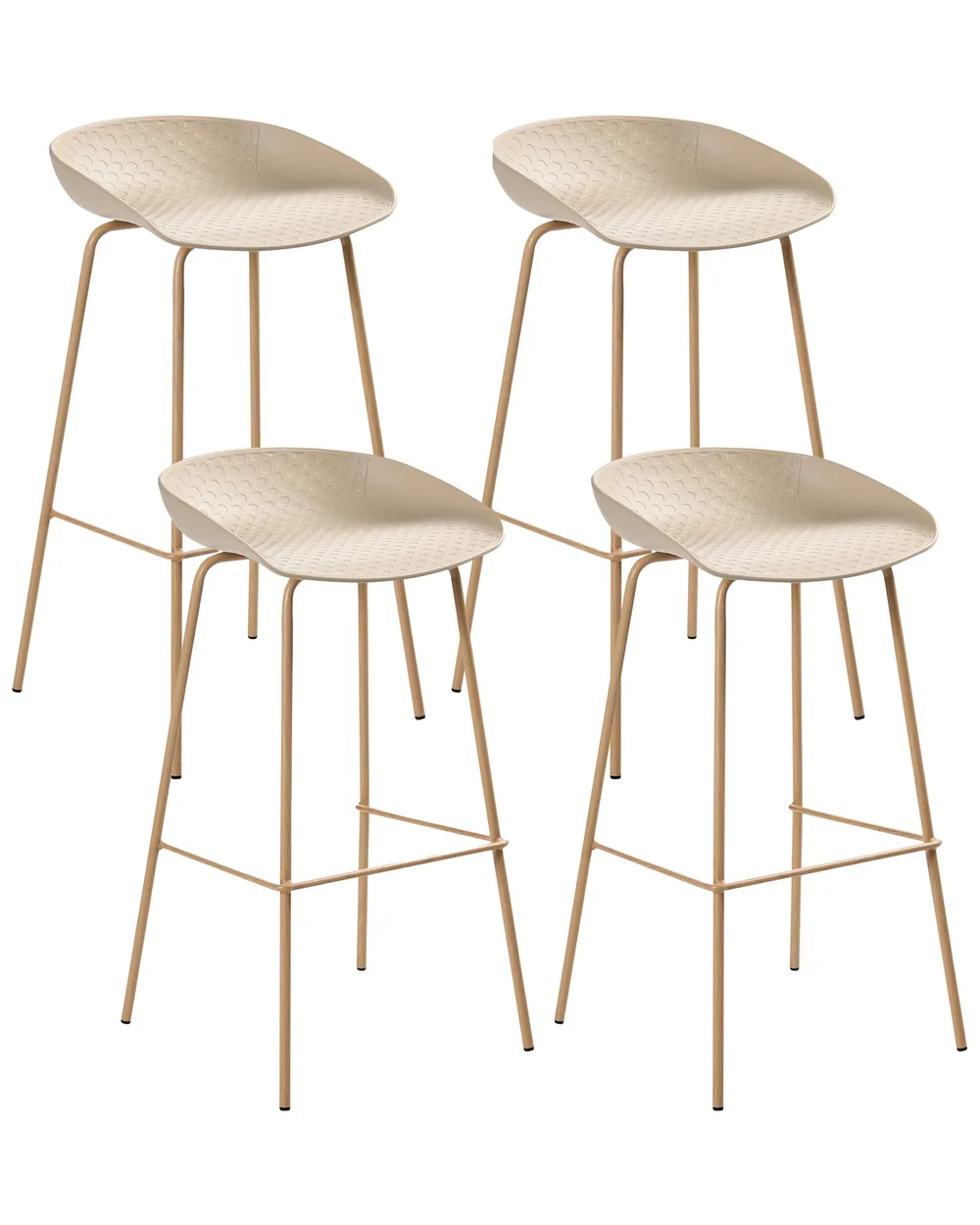 Set mit 4 Barstühlen VENLO Beige