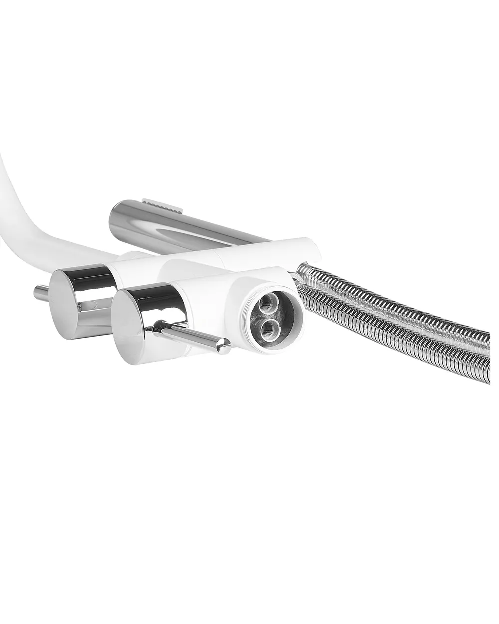 Freestanding Bathtub Faucet TUGELA White/ Silver_800232