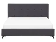 Bett mit Lattenrost Stoff AMBASSADOR 160 x 200 cm Dunkelgrau_777517