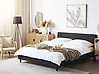 Bett mit Lattenrost Stoff FITOU 160 x 200 cm Schwarz