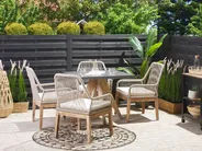 Gartenmöbel Set 4-Sitzer OLBIA inkl. Kissen Beton Beige_816544