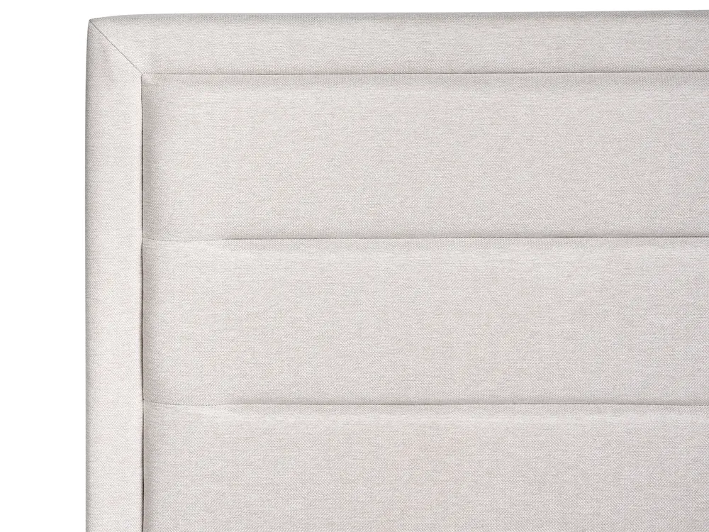 Bett mit Stauraum ROUEN Stoff Hellbeige 180 x 200 cm_996784