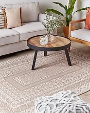 Rug BAGLAR White 160 x 230 cm Jute_1182615