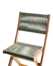 Gartenstuhl 2er Set PROSSEDI klappbar Akazienholz Grün_956603