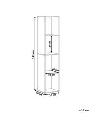 4 Tier Bookcase WINNIPEG 143 cm White_977811