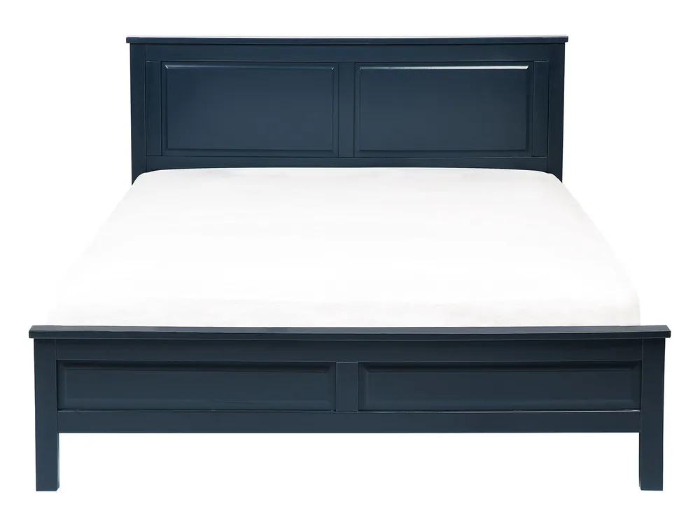Bed Pine Wood OLIVET 140 x 200 cm (EU Double) Dark Blue_734510
