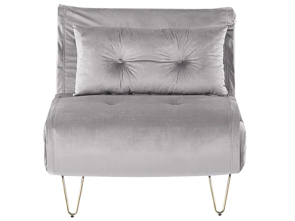 1-Sitzer Schlafsofa VESTFOLD Samtstoff Grau