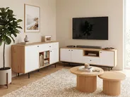 2 Door Sideboard ITACA Brown/ White_789814