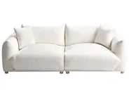 Sofa 3 Seater LUVOS Boucle Off-White_970343