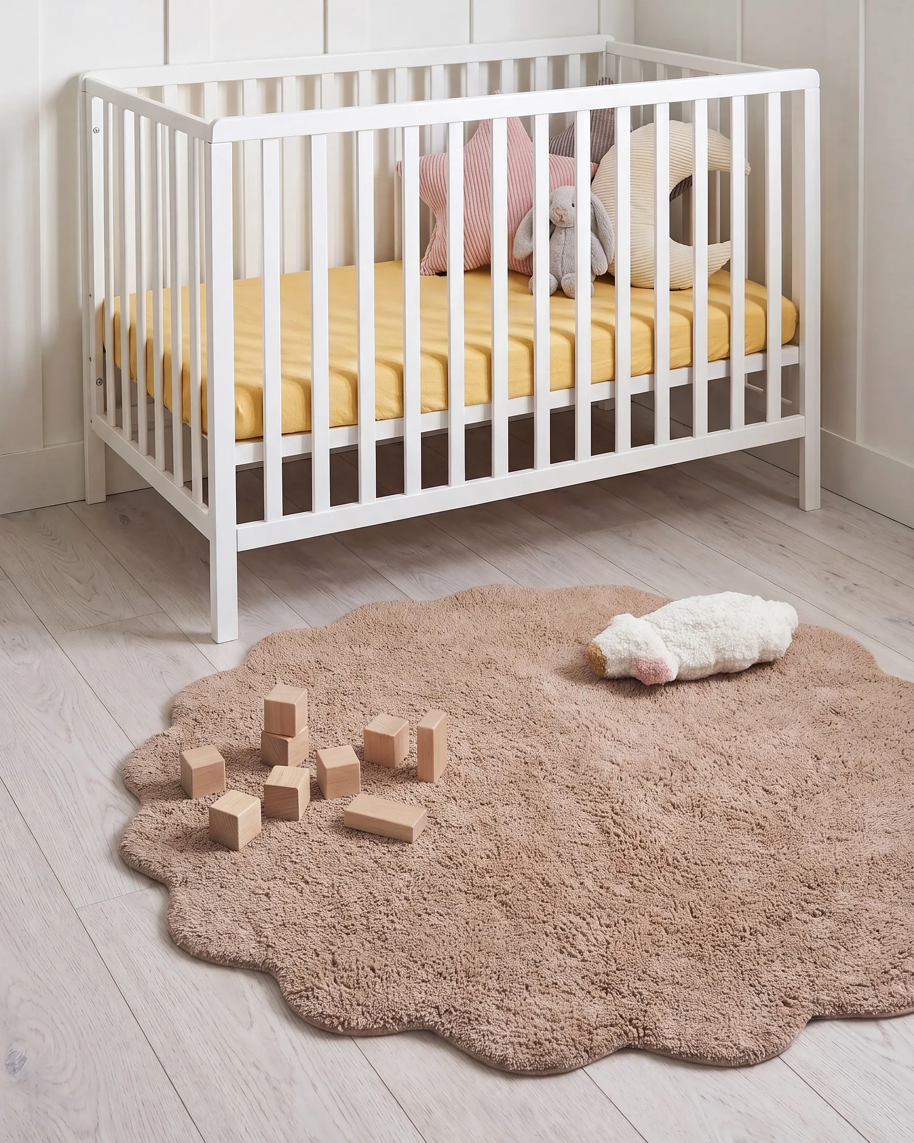 Kids Rug ANEGUNDI  Light Brown ø 120 cm Cotton with Cushion_1154912