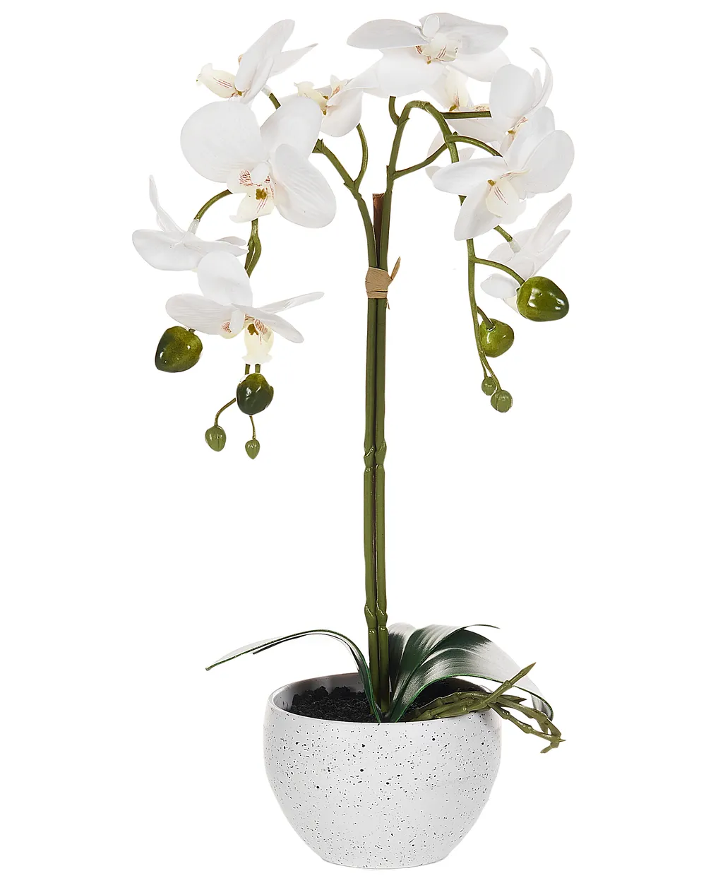 Kunstpflanze ORCHID 42 cm Wei - Beliani.de