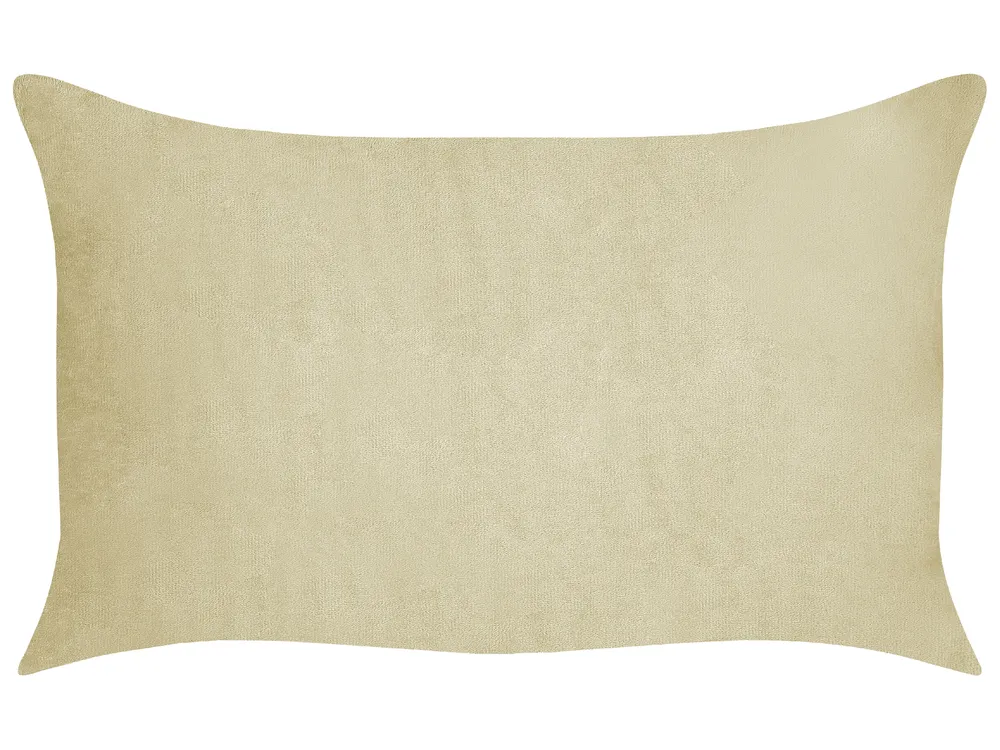 Lot de 2 coussins décoratifs MILLET 30 x 50 cm Velours côtelé Vert olive Motif géométrique_854707
