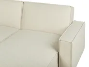 Corner Sofa Bed 3 Seater ROMEDAL Fabric Beige Left Hand_748936