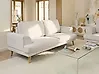Sofa 3-Sitzer KILDAL Stoff Hellbeige