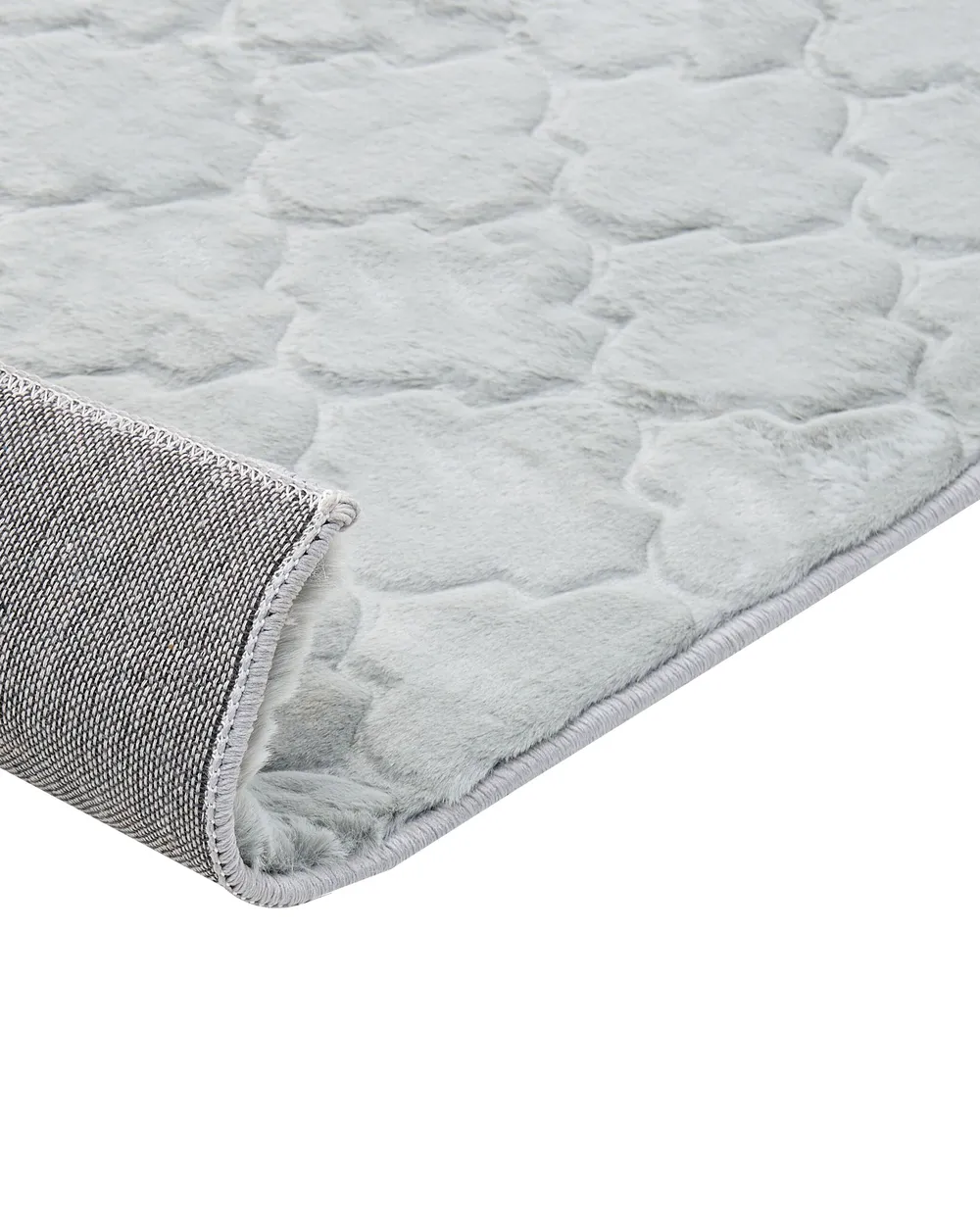 Faux Fur Rug GHARO Light Grey 80 x 150 cm_866705
