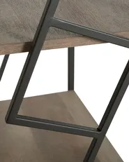 Bücherregal mit 5 Ebenen FORRES 184 cm Braun / Schwarz_726040