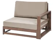 Lounge Set mit Tisch 5-Sitzer TIMOR modular zertifiziertes Akazienholz Dunkelbraun_853368