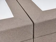 Kontinentalni krevet s prostorom za pohranu OFFICER Tkanina Sivo-bež 160 x 200 cm_1016312