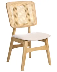 Set of 2 Dining Chairs ALCOVA Wood Light Brown_1010325