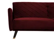 Schlafsofa 3-Sitzer SENJA Samtstoff Dunkelrot_707357