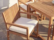 Gartenstuhlkissen 2er Set SASSARI PREMIUM 46 x 46 cm Cremeweiß_1066173