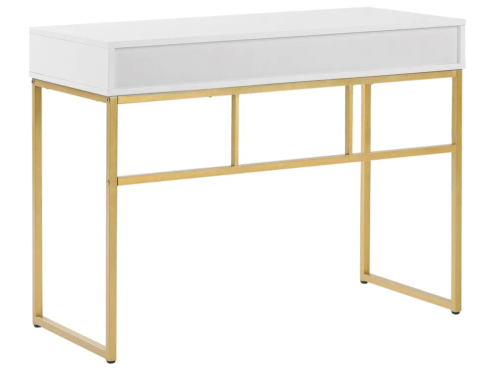 Konsolentisch DAPHNE 100 cm 48 cm mit Schubladen Weiß / Gold_811525