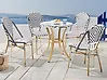 Gartenmöbel Set 4-Sitzer RIFREDDO Polyrattan Schwarz / Weiß
