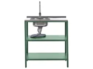 Outdoor-Küche 4er Set mit Spüle VILAMA Grün Metall_974483