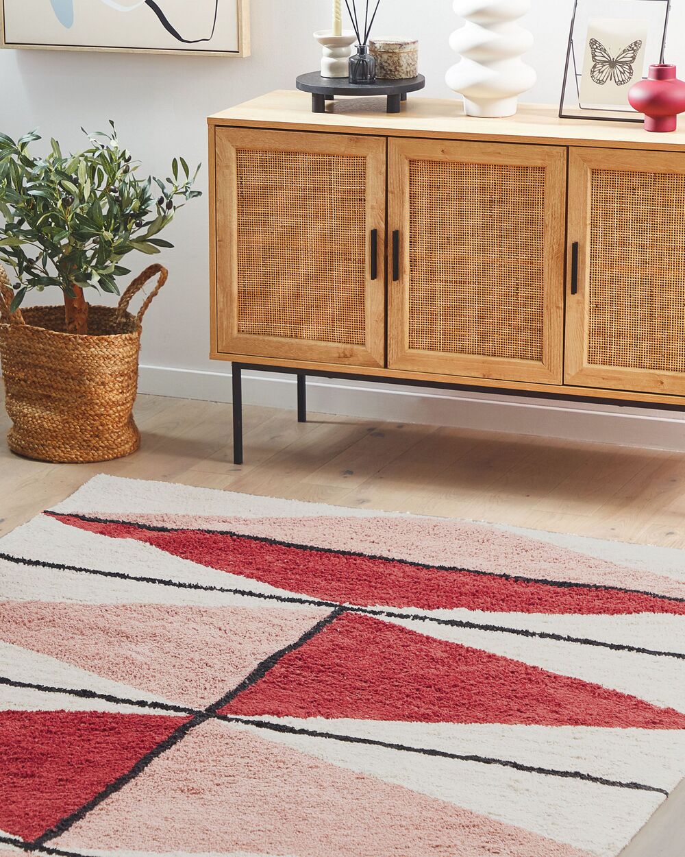 Rug PURNIA Multicolour 140 x 200 cm Cotton
