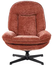 Fauteuil pivotant AREMARK Tissu chenille Marron doré_1158553
