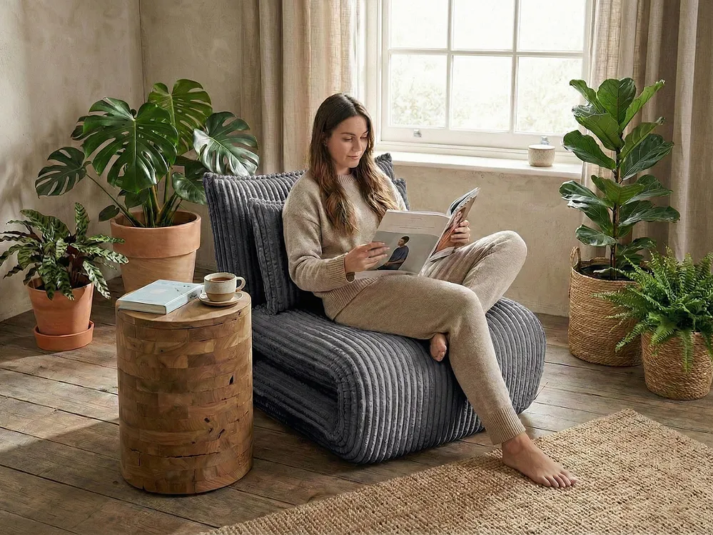 1-Sitzer Schlafsofa LYSEKIL Cord Grau_1058920