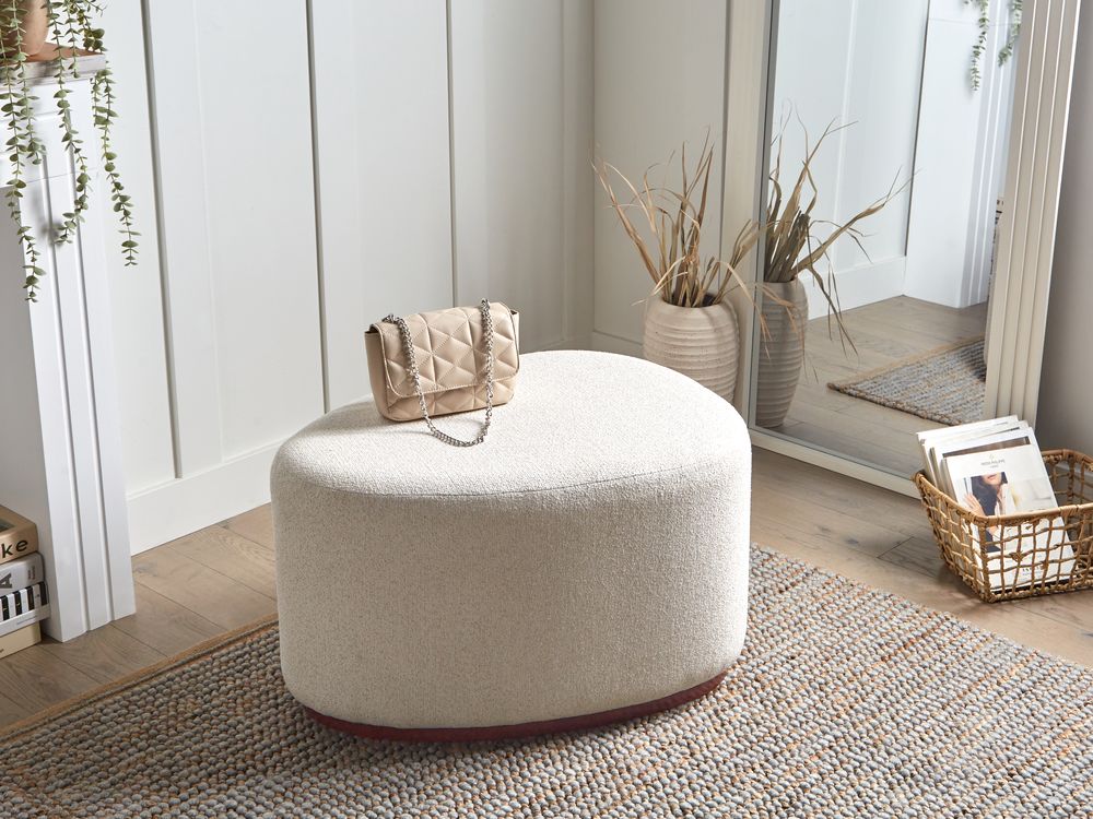 Pouf SACO Stoff Hellbeige