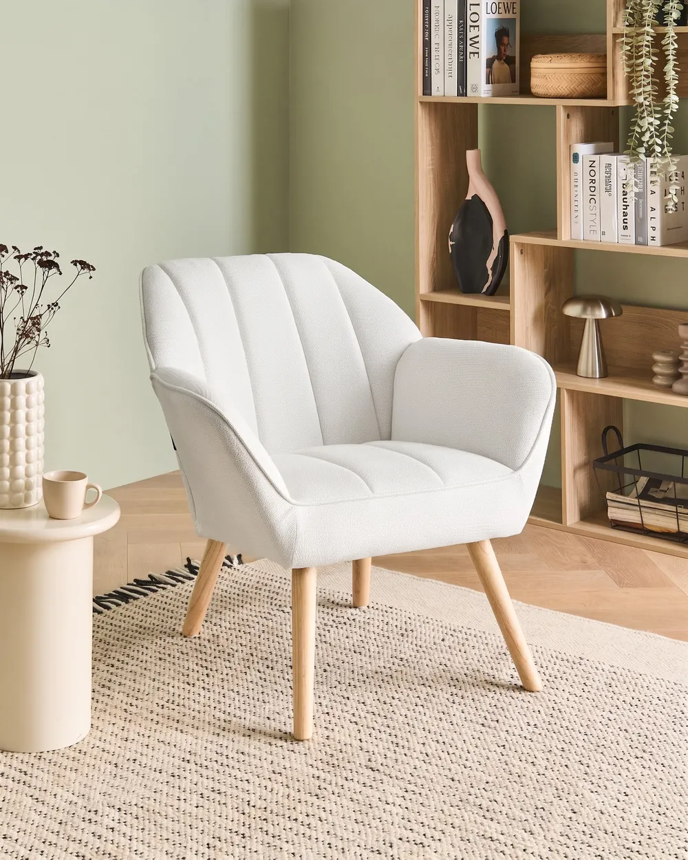 Sessel TORUD Stoff Weiß