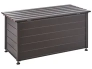 Aufbewahrungsbox CAMPALTO 123 cm 60 cm Metall Dunkelbraun_937895