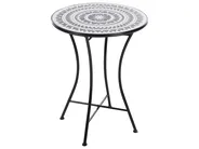 Bistro Set klappbar COMISO Metall Schwarz / Weiß_982149