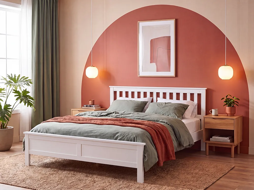 Bett mit Lattenrost Kiefernholz MAYENNE 160 x 200 cm Weiß_1151319