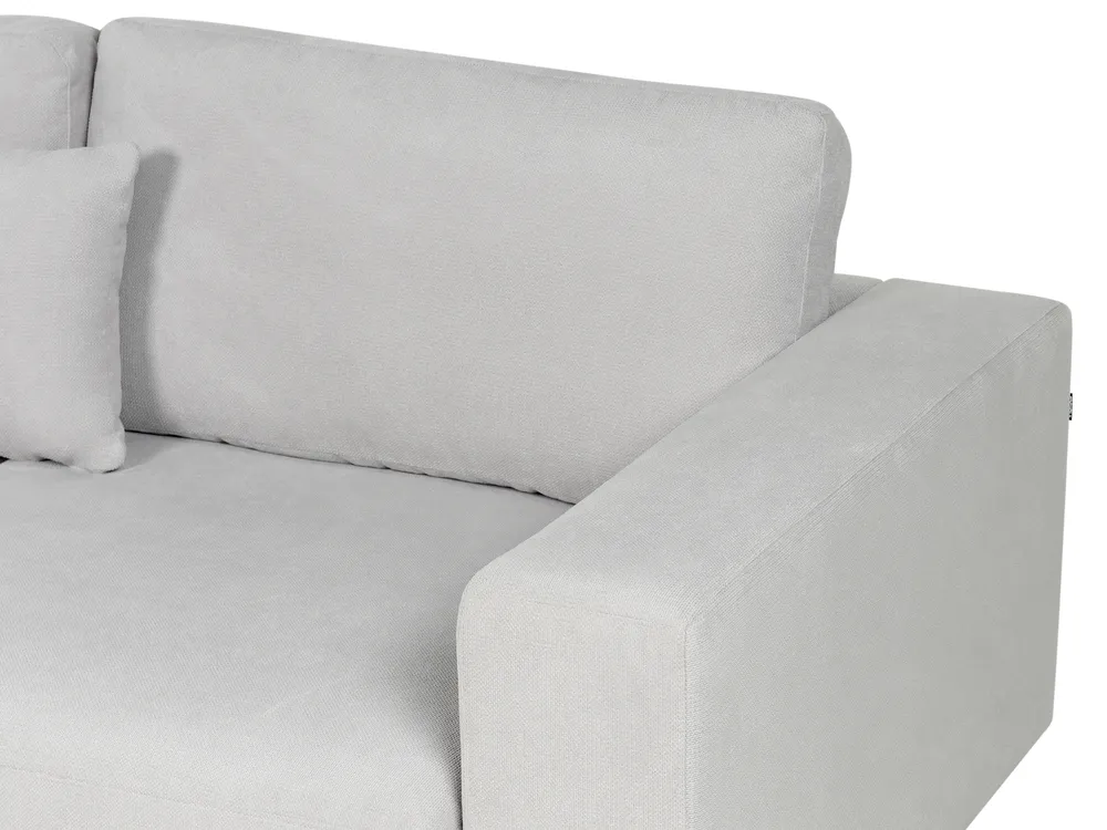 Corner Sofa 5 Seater LOFOTEN Fabric Light Grey Left Hand_900527