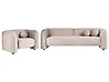 Sofa Set 4-Sitzer LEIREN Samtstoff Taupe