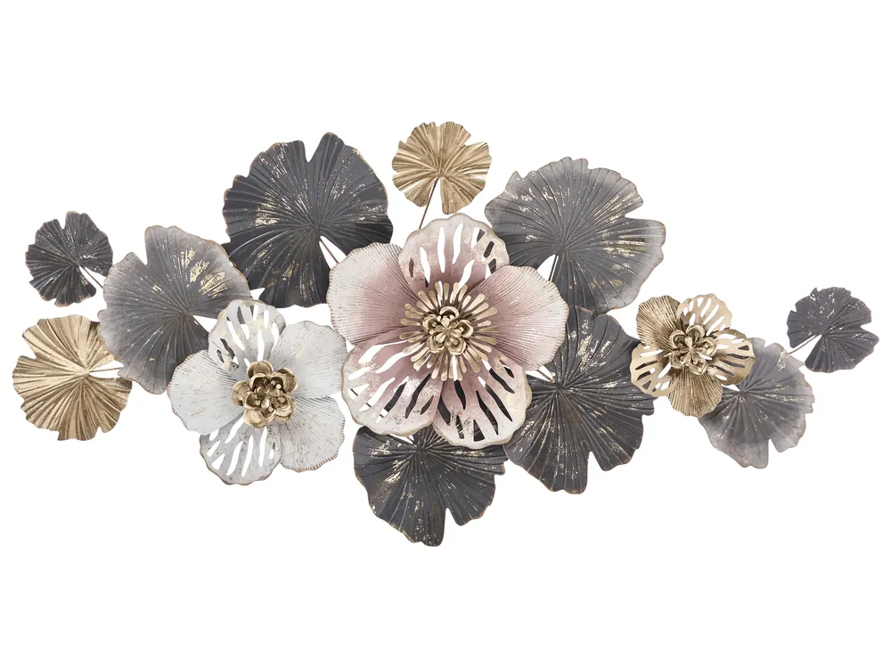 Wandobjekt Blume MOLYBDENIUM Metall 60 cm Bunt