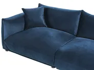 Bank 3-zits LUVOS Fluweel Donkerblauw_970587