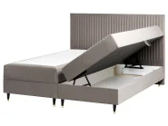 Boxspringbett mit Stauraum DAME Samtstoff Taupe 180 x 200 cm_1004898