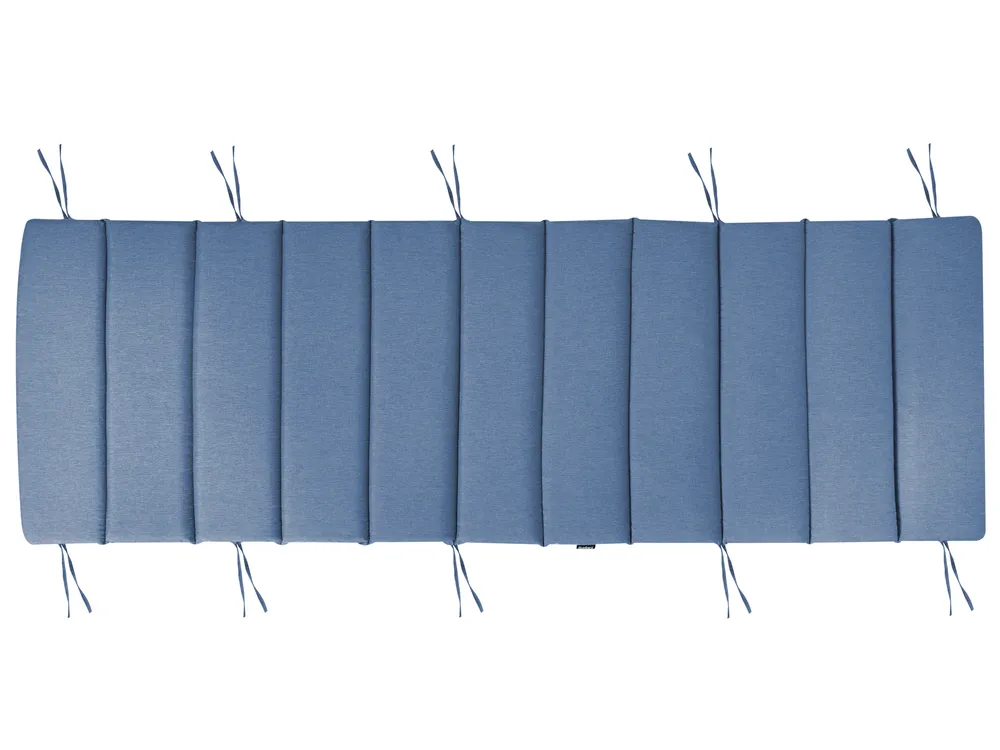 Sonnenliege mit Kissen BRESCIA PREMIUM Akazienholz Blau_1070588