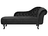 Rechtsseitige Chaiselongue NIMES Samtstoff Schwarz