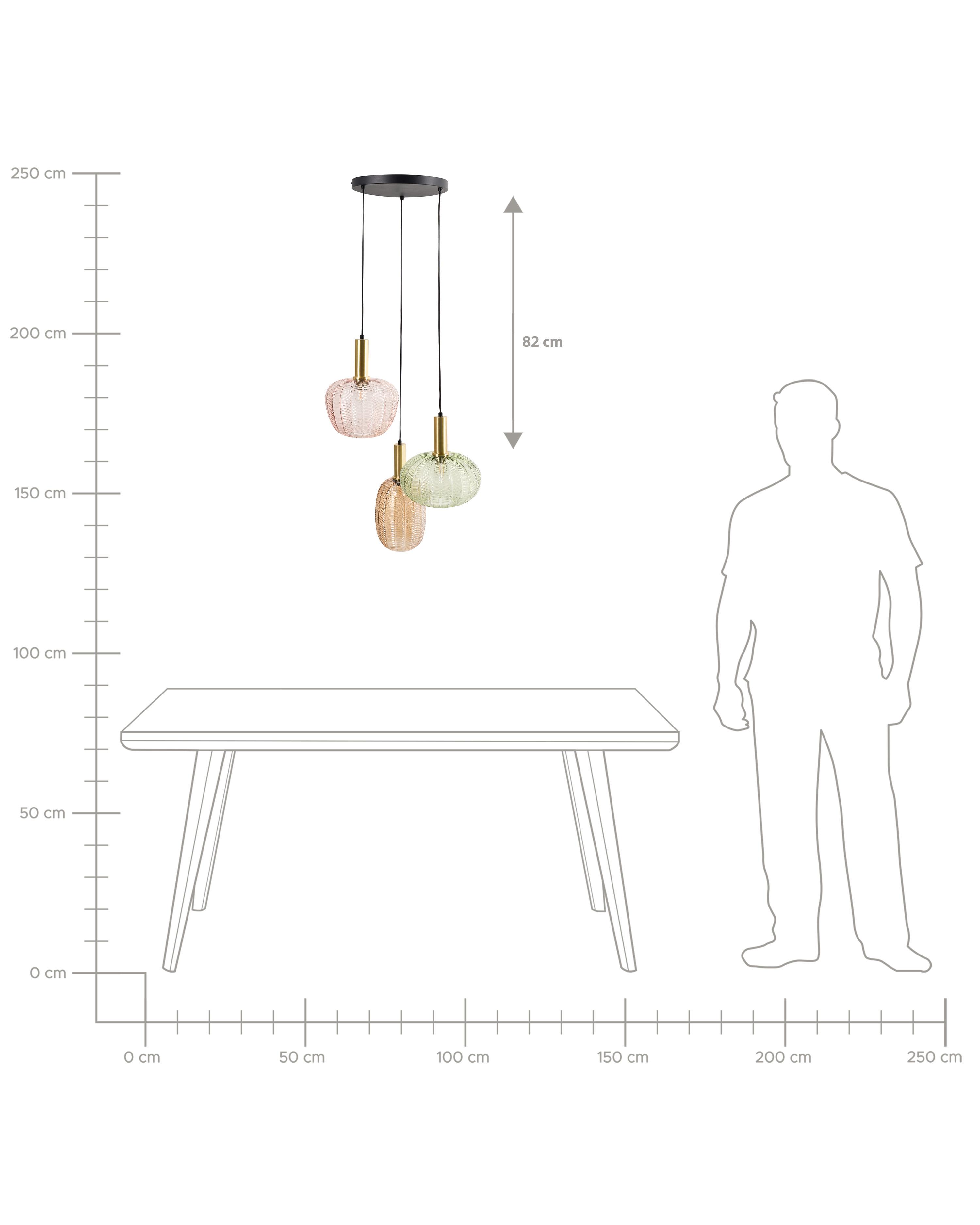 Pendant Lamp NJORO Glass Multicolour_1029330