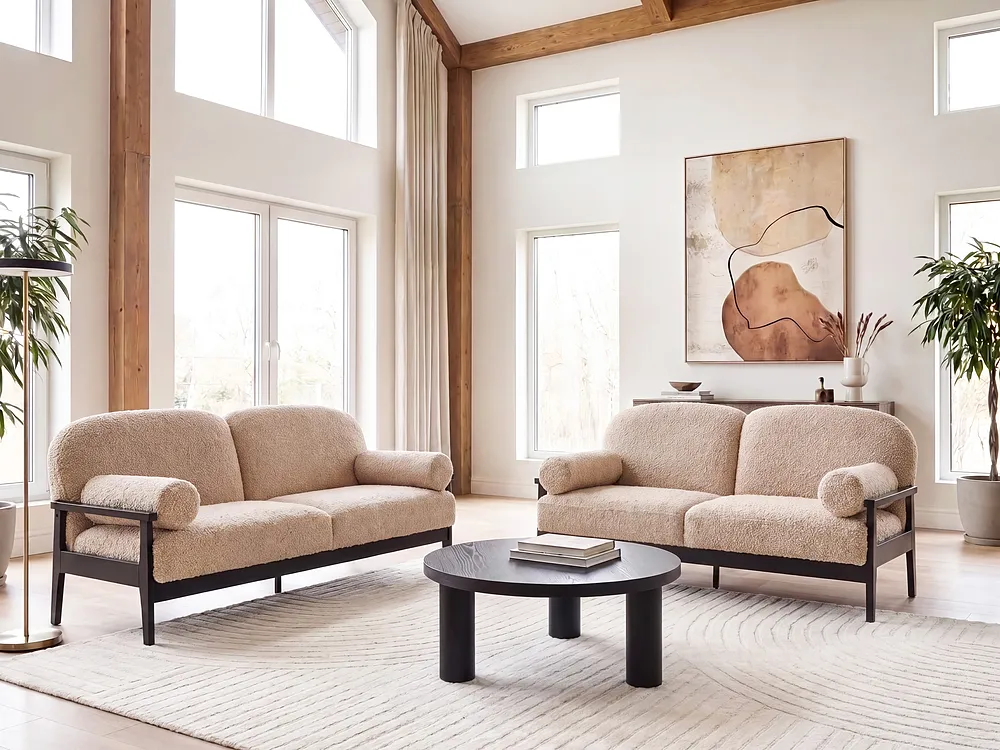 Bankenset PILARNE Bouclé Beige