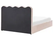 Bett mit Stauraum NANTERRE Bouclé Beige 140 x 200 cm_1019618