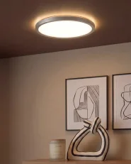 LED Deckenlampe VELORA mit Fernbedienung mit Dimmer Silber_1131644